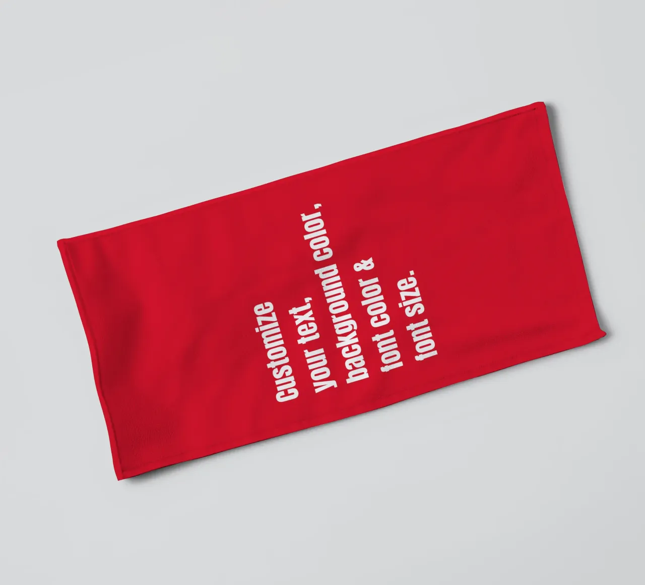 Customize text, background color, font and font size towel by RB-Quotes