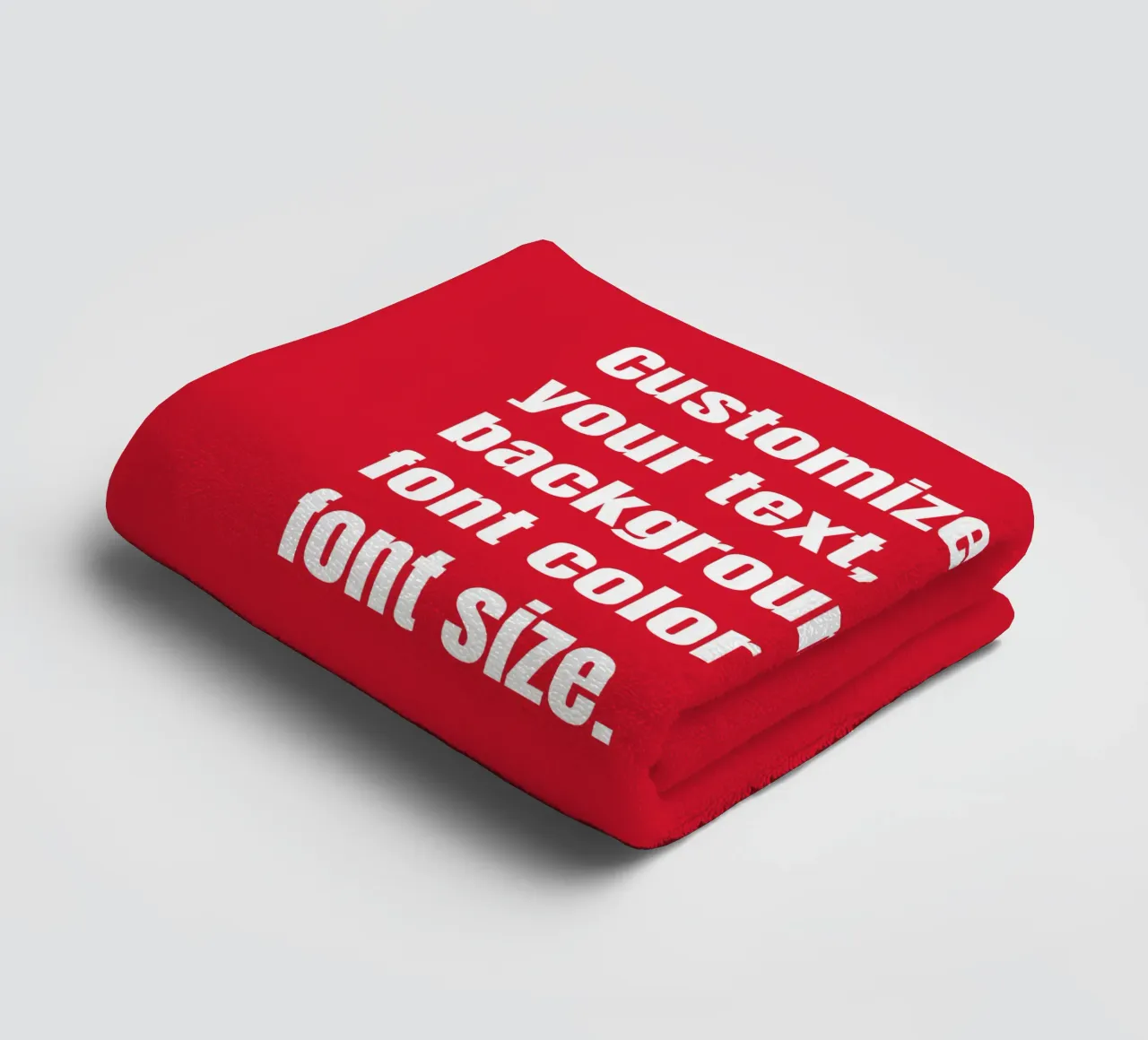 Customize text, background color, font and font size towel by RB-Quotes