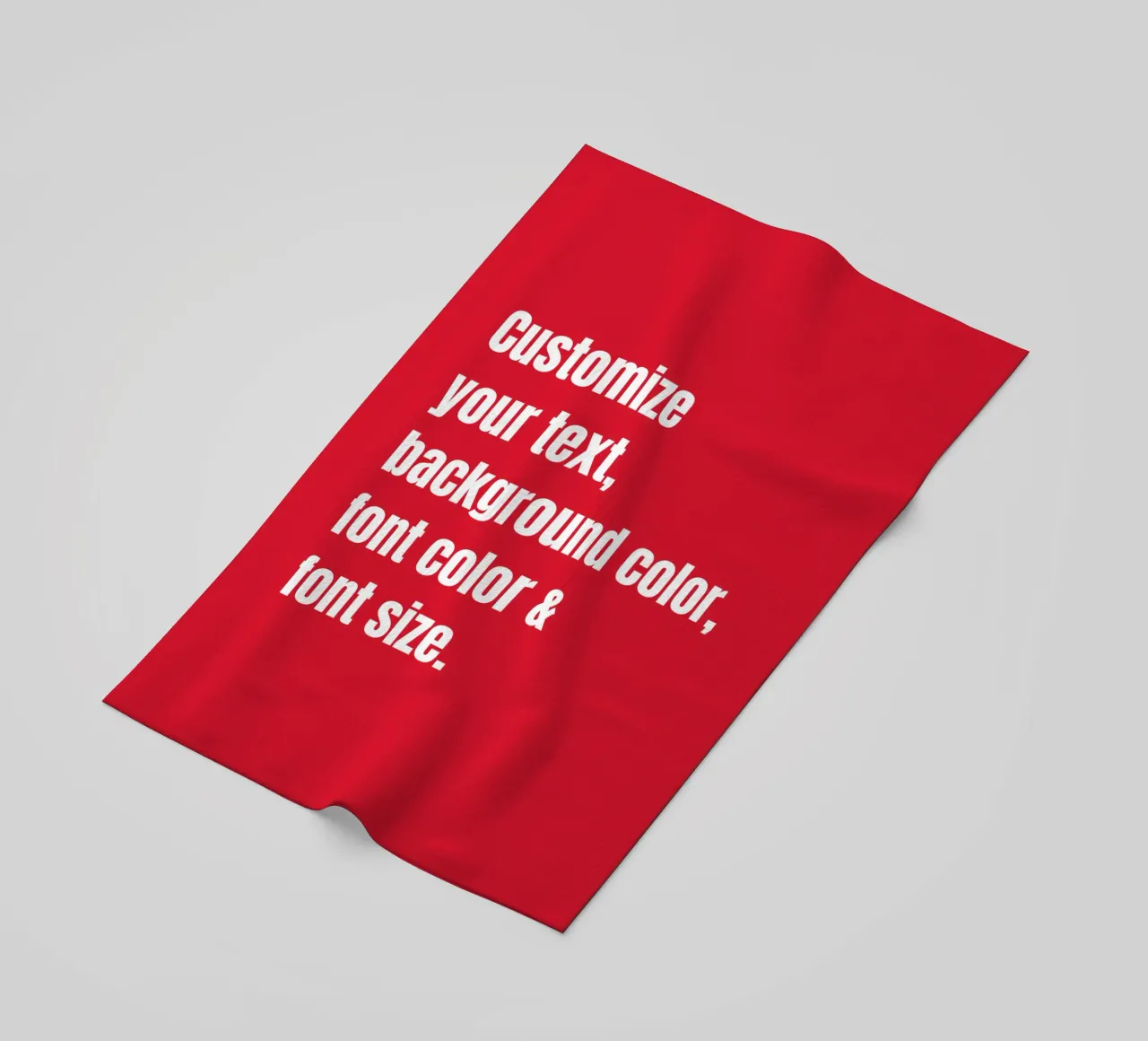 Customize text, background color, font and font size beach towel by RB-Quotes