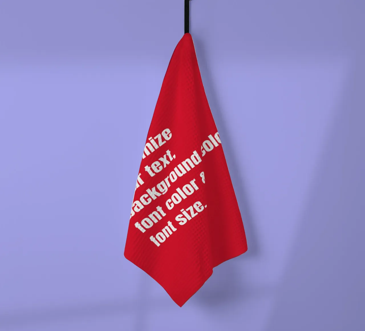 Customize text, background color, font and font size tea towel by RB-Quotes