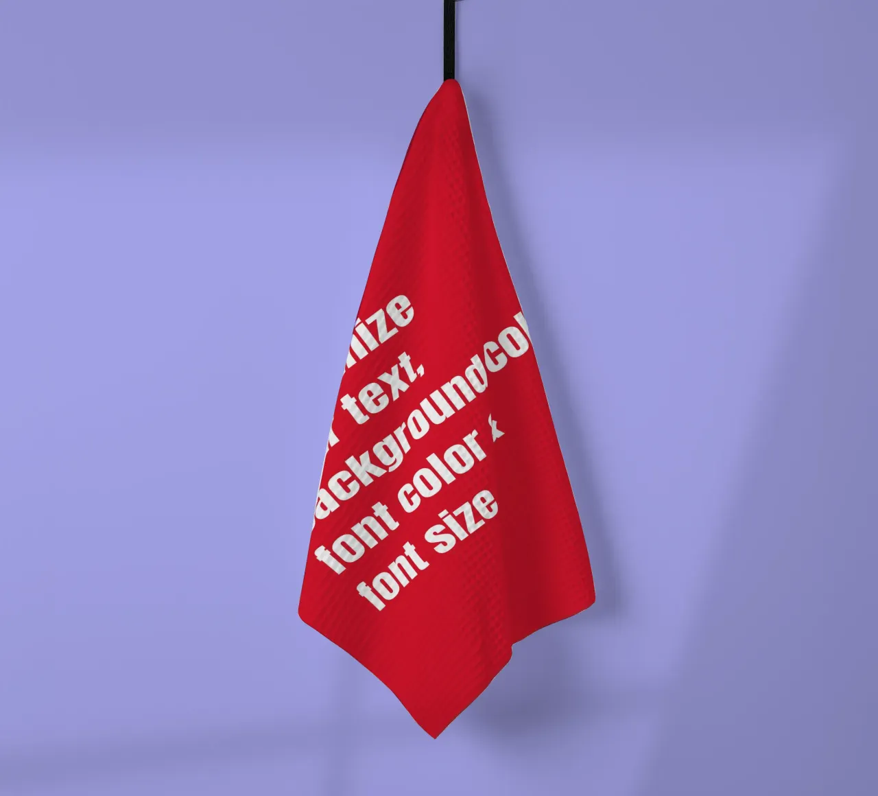 Customize text, background color, font and font size tea towel by RB-Quotes