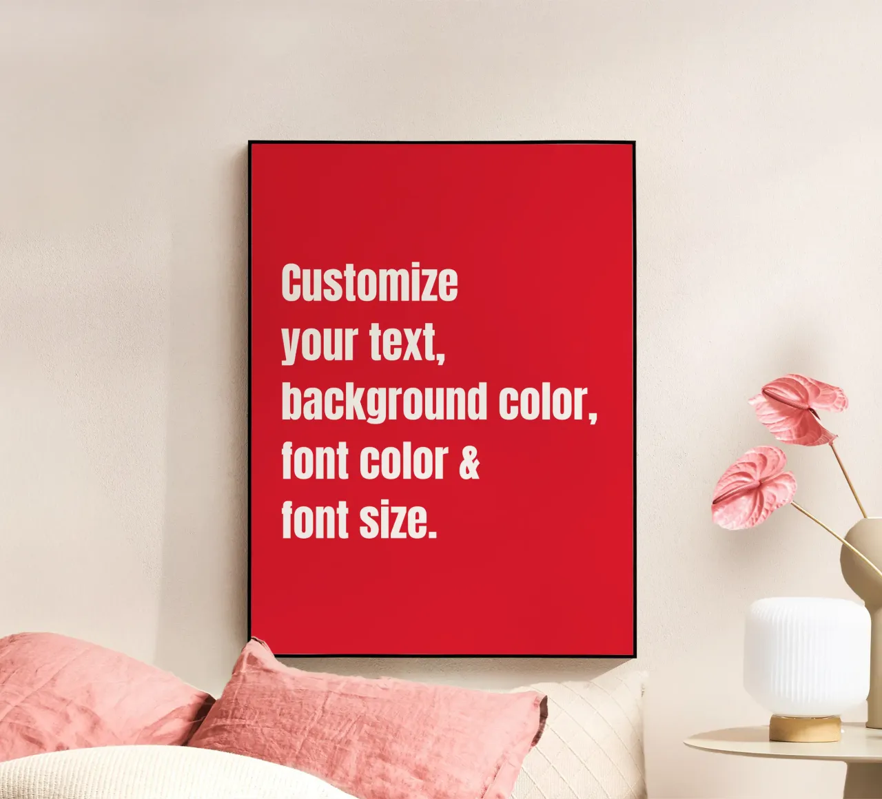 Customize text, background color, font and font size acrylic glass by RB-Quotes