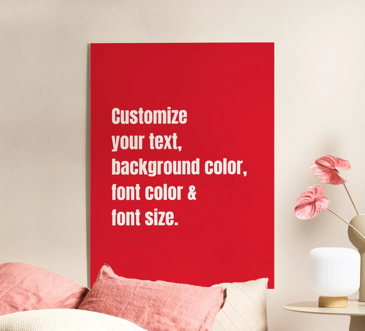 Customize text, background color, font and font size acrylic glass by RB-Quotes