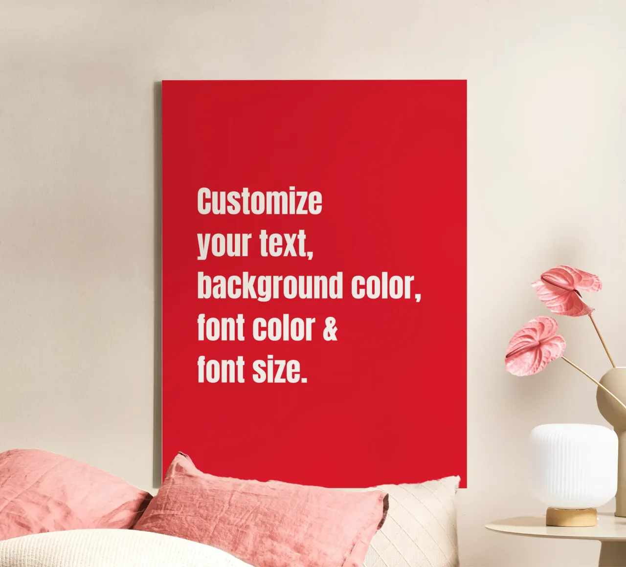 Customize text, background color, font and font size canvas by RB-Quotes