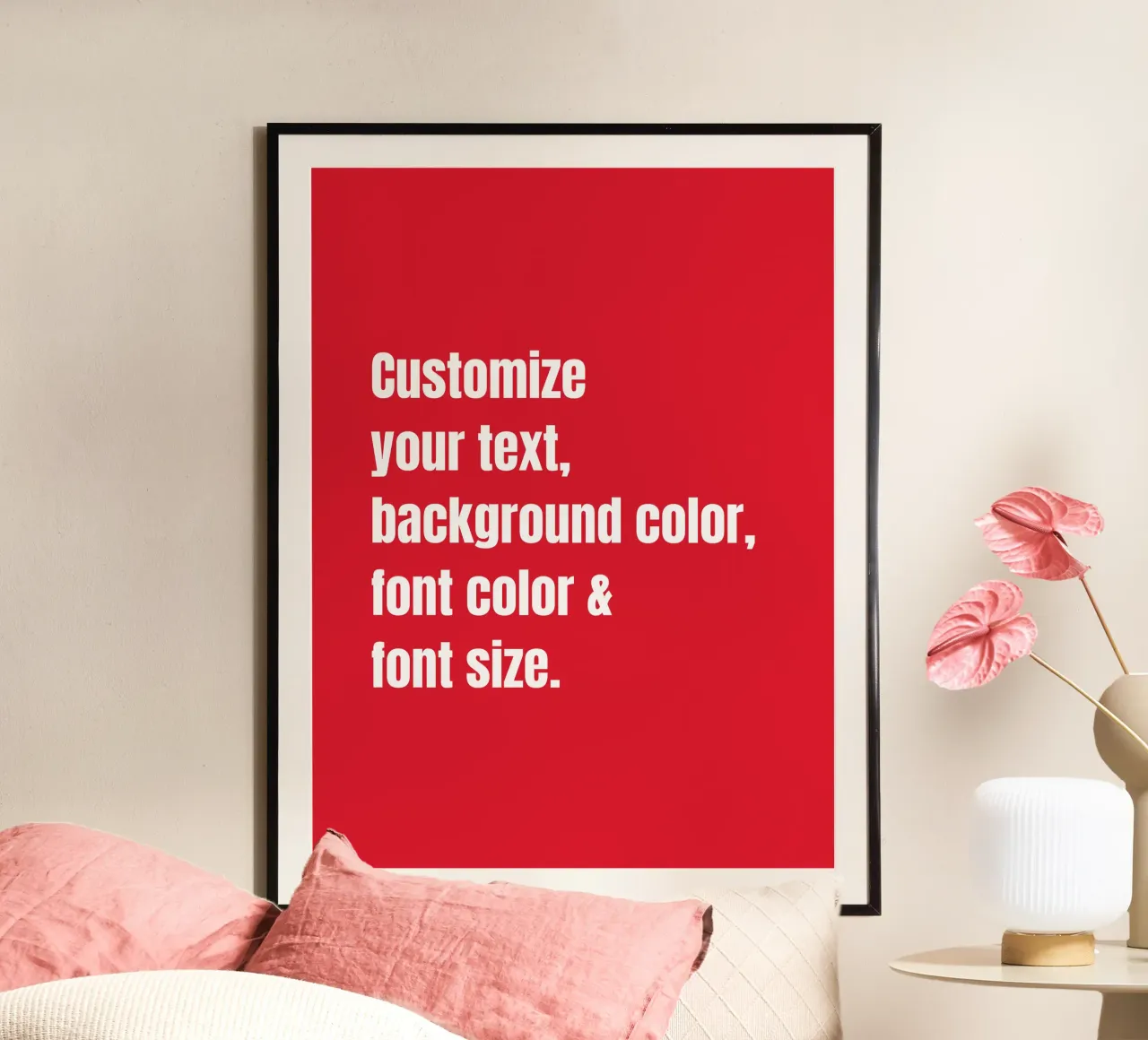 Customize text, background color, font and font size hahnemühle by RB-Quotes