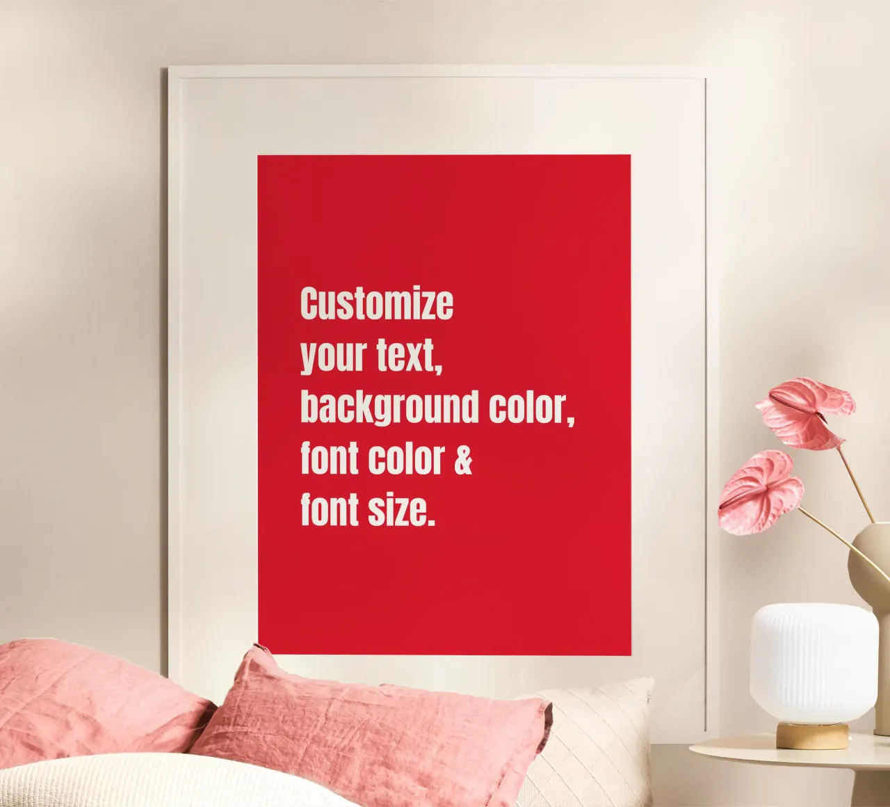Customize text, background color, font and font size hahnemühle by RB-Quotes