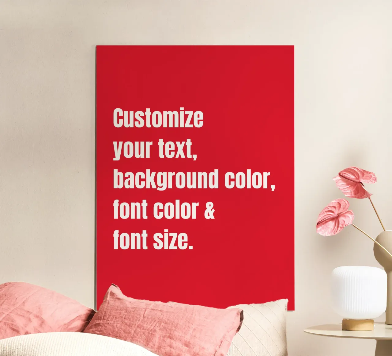 Customize text, background color, font and font size poster by RB-Quotes