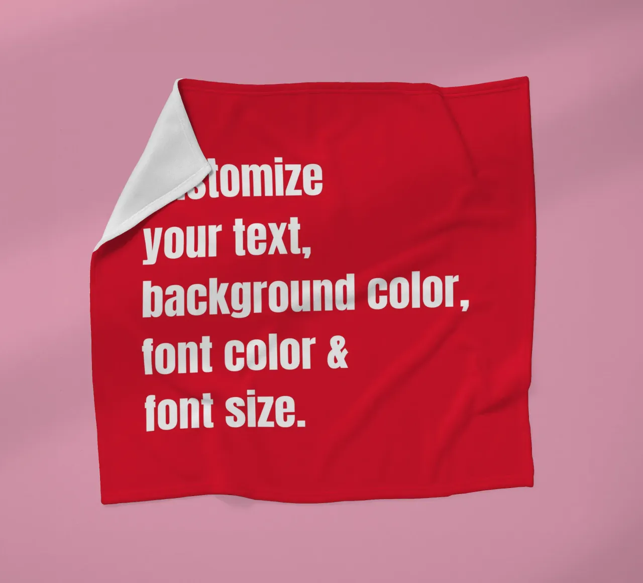 Customize text, background color, font and font size fleece blanket by RB-Quotes