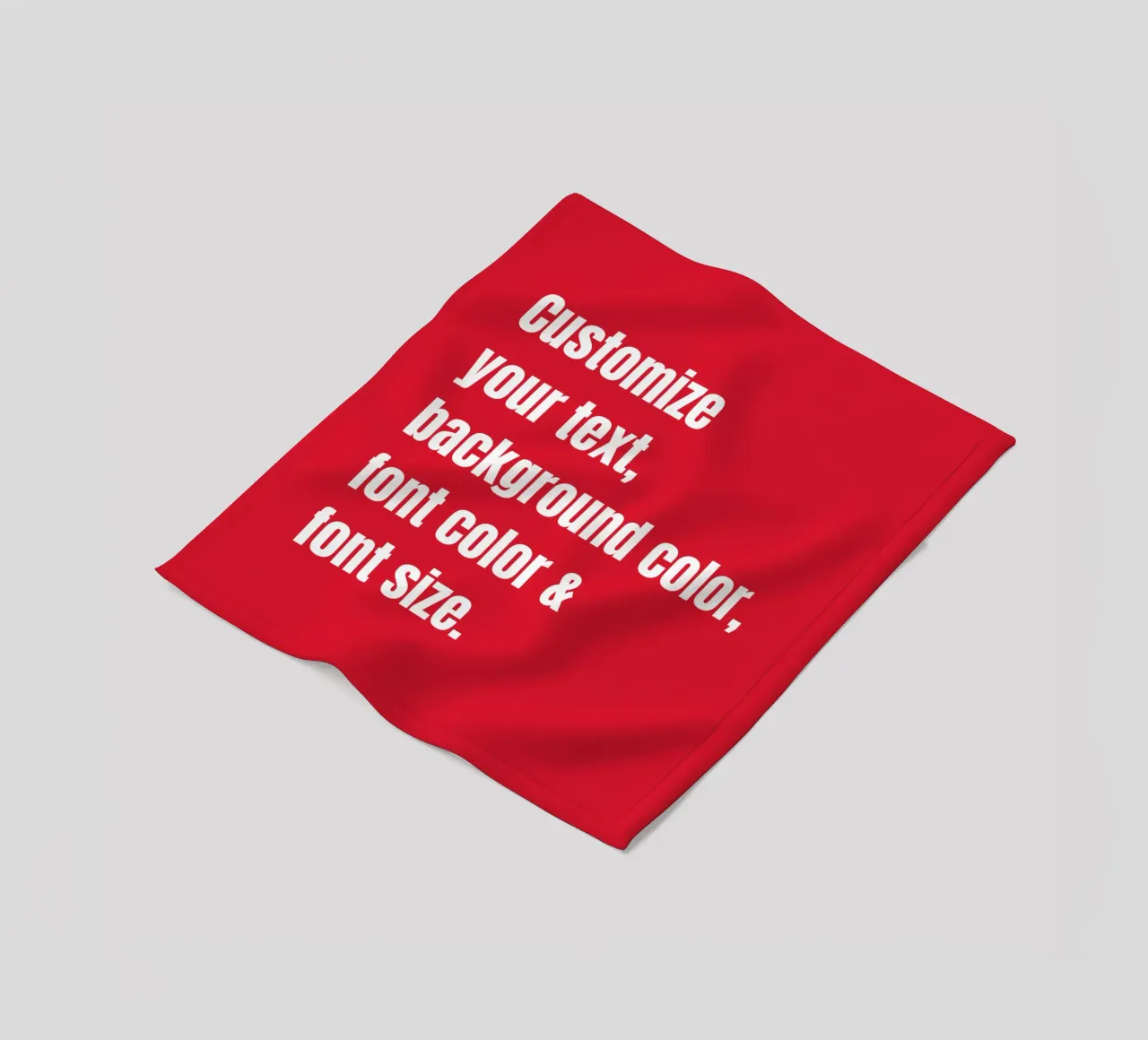 Customize text, background color, font and font size fleece blanket by RB-Quotes