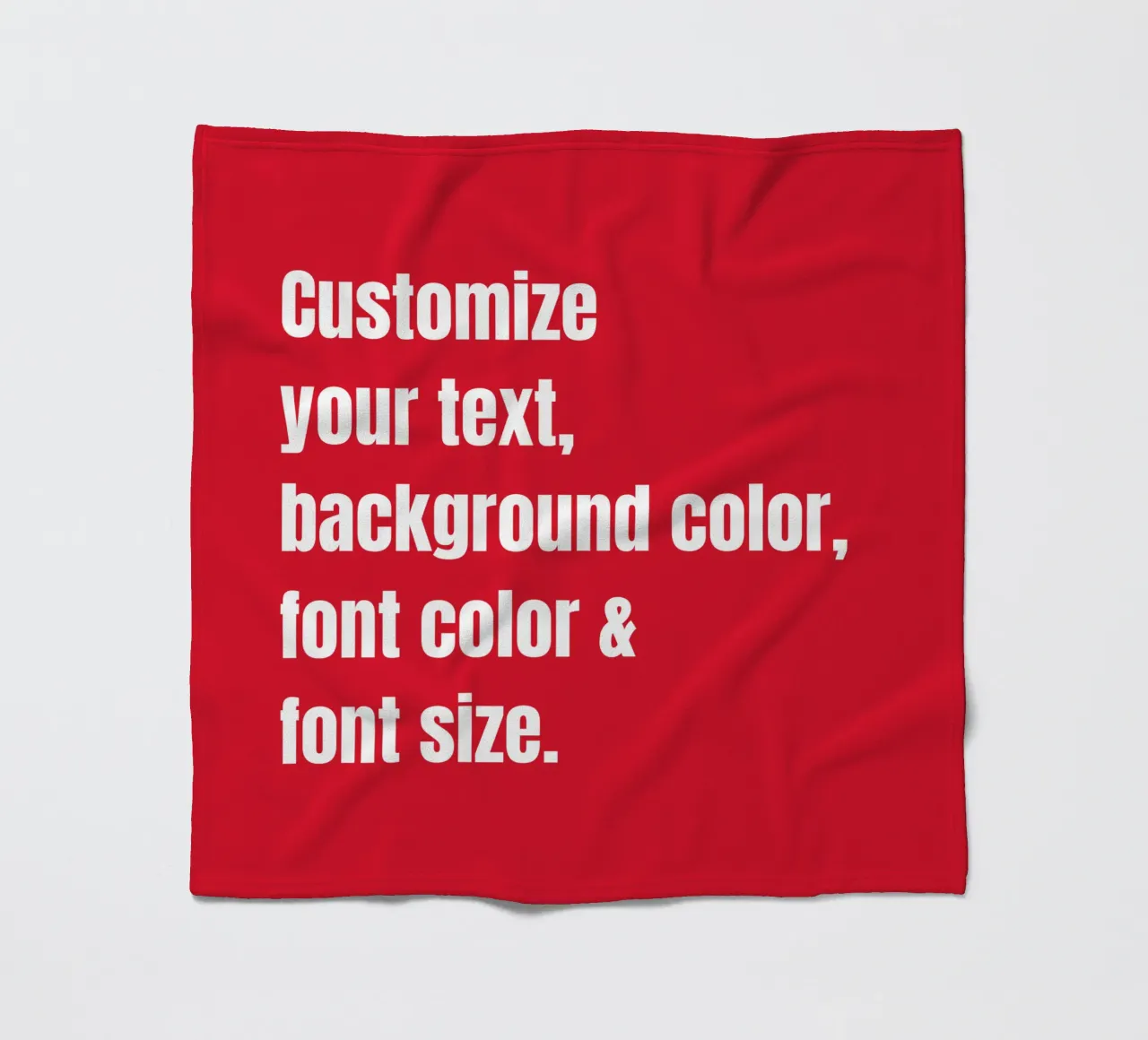 Customize text, background color, font and font size fleece blanket by RB-Quotes