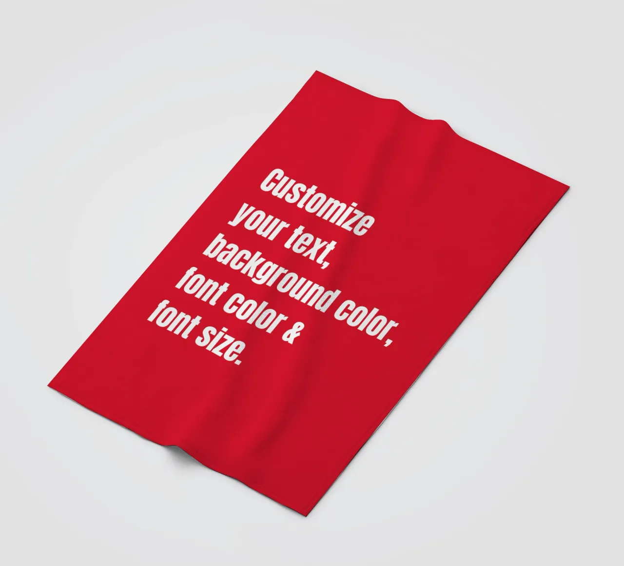 Customize text, background color, font and font size fleece blanket by RB-Quotes