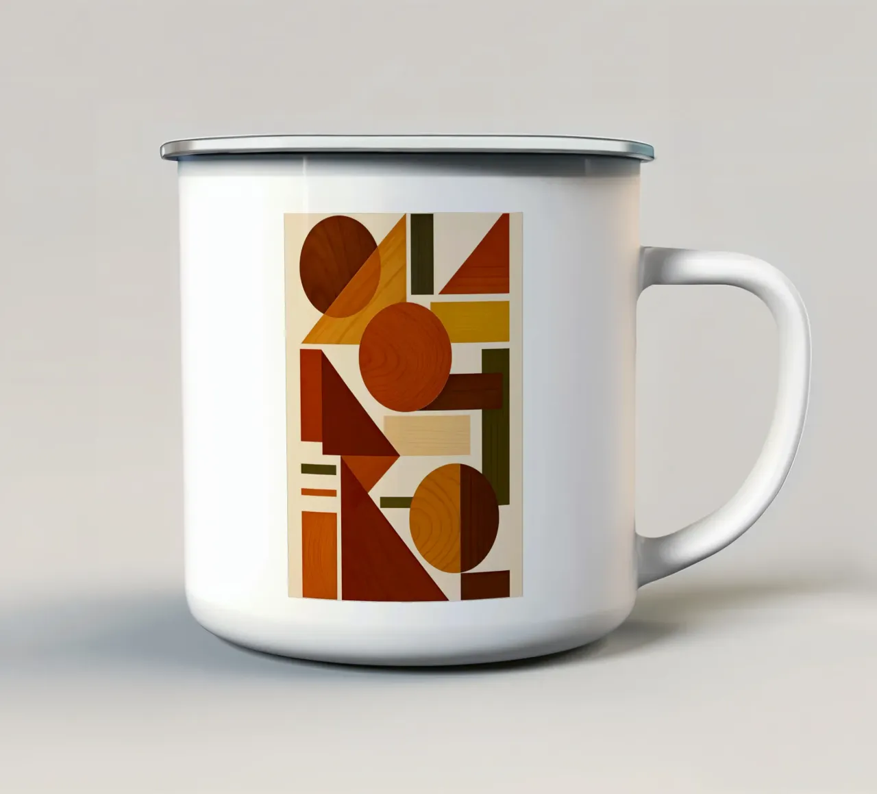 Forme geometriche Bauhaus tazza in smalto da ARTOMATIC