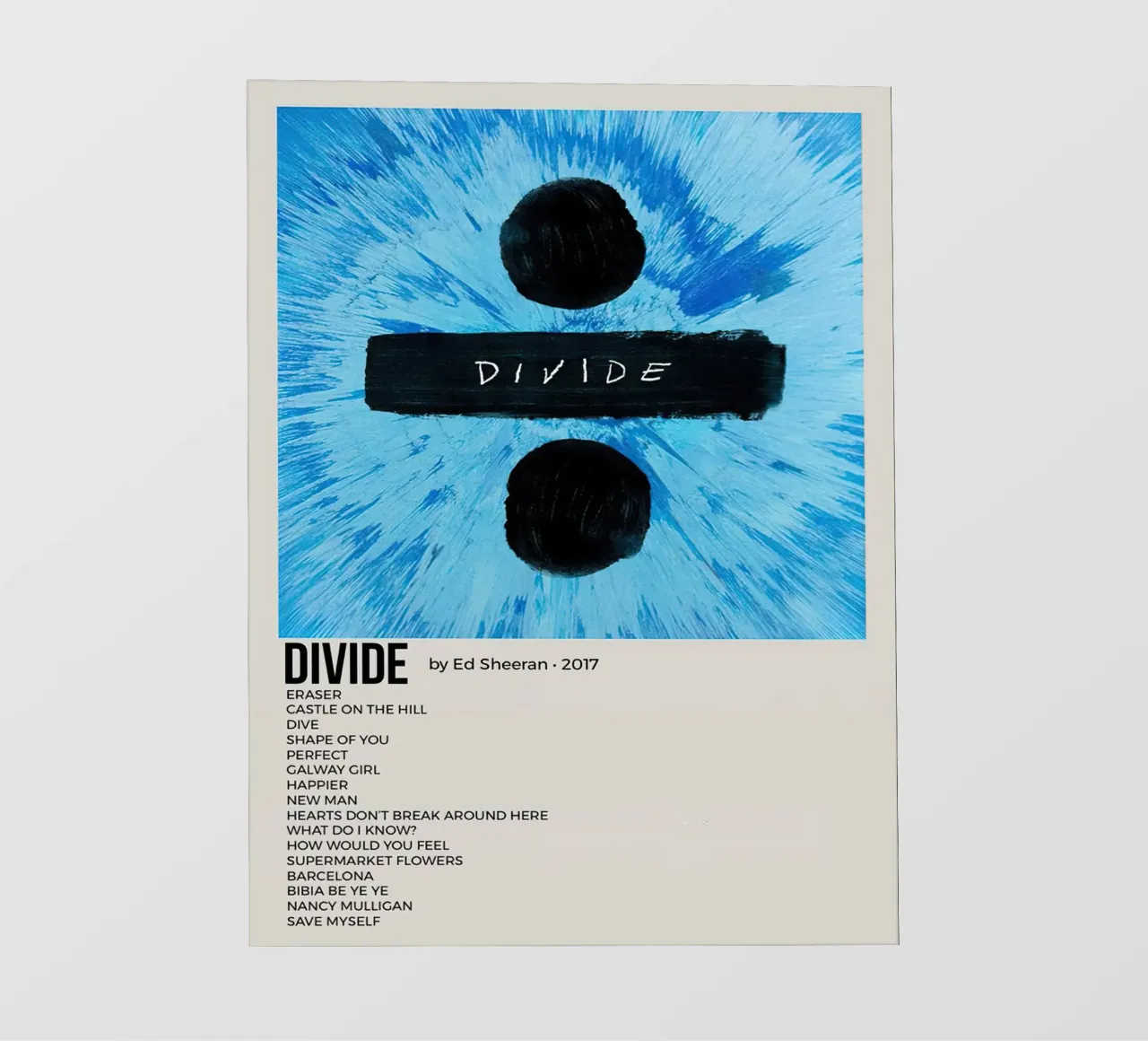 Ed Sheeran Divide pellicola backlit da Raptor Metafora