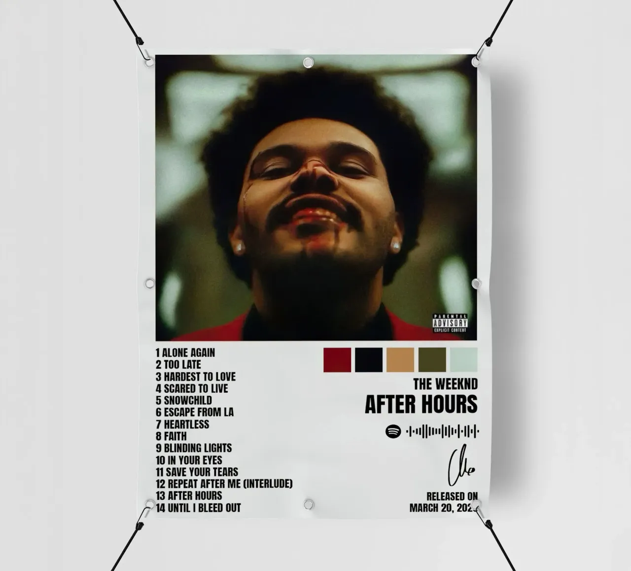 The Weeknd After Hours telo in pvc da Raptor Metafora