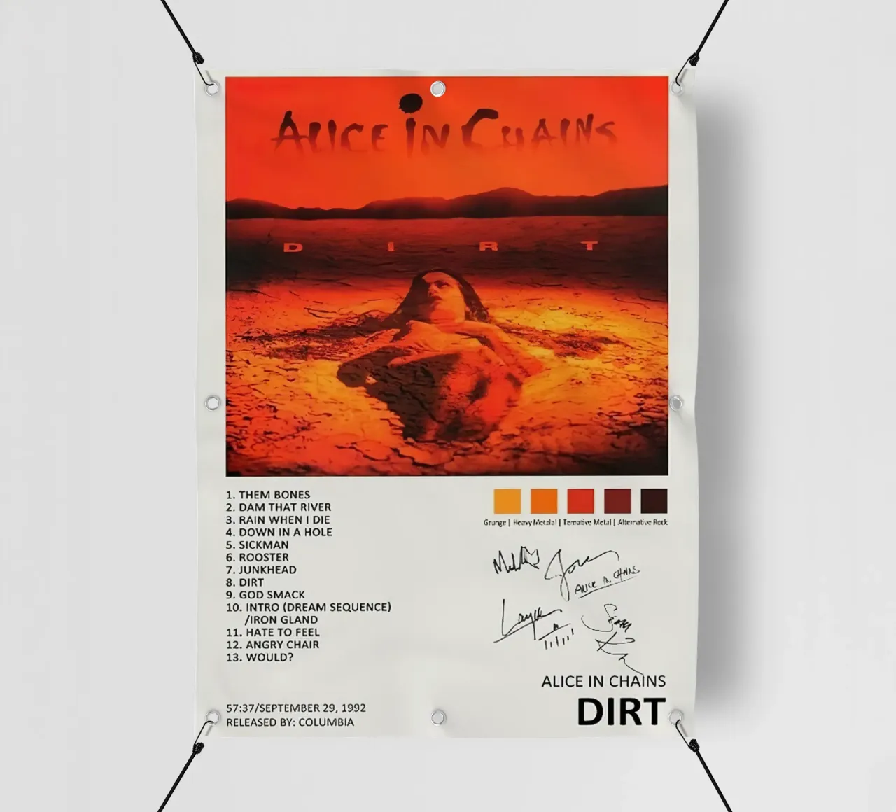 Alice In Chains Dirt telo in pvc da Raptor Metafora
