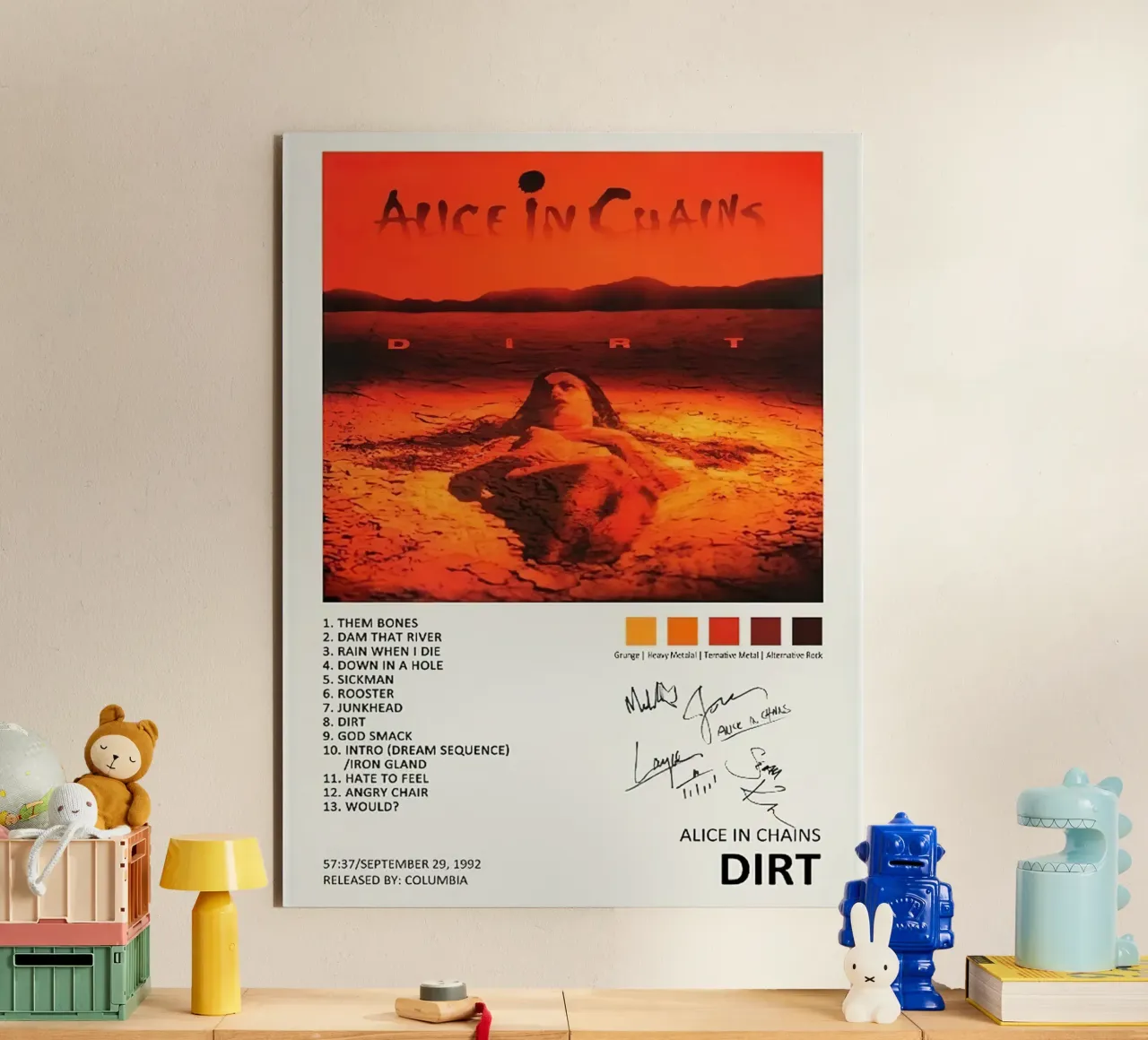 Alice In Chains Dirt alluminio dibond da Raptor Metafora