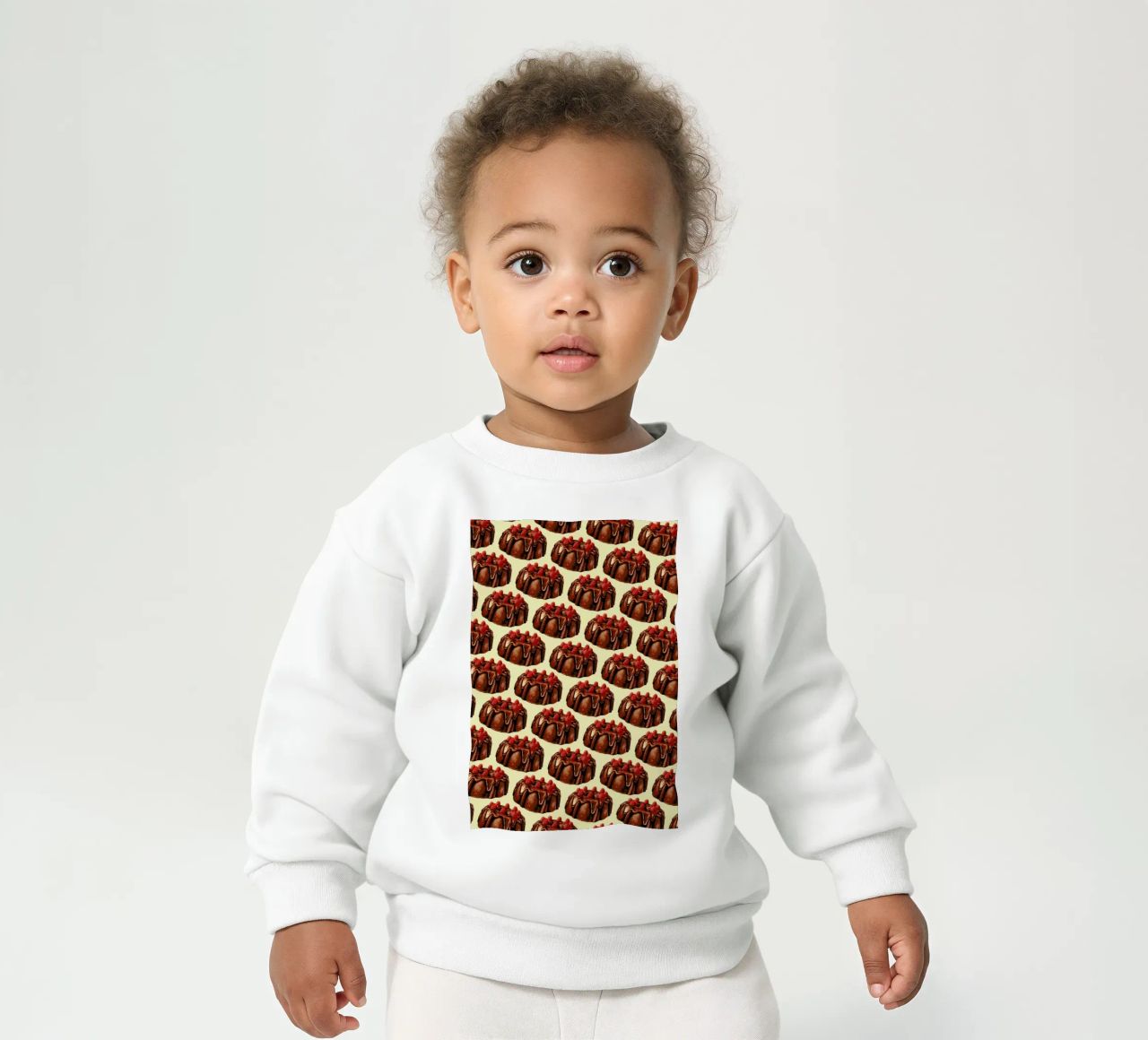 Chocolate Bundt Cake Pattern felpa neonato da Kelly Gilleran