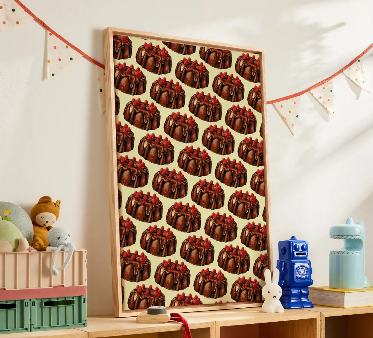 Chocolate Bundt Cake Pattern canvas met Baklijst van Kelly Gilleran