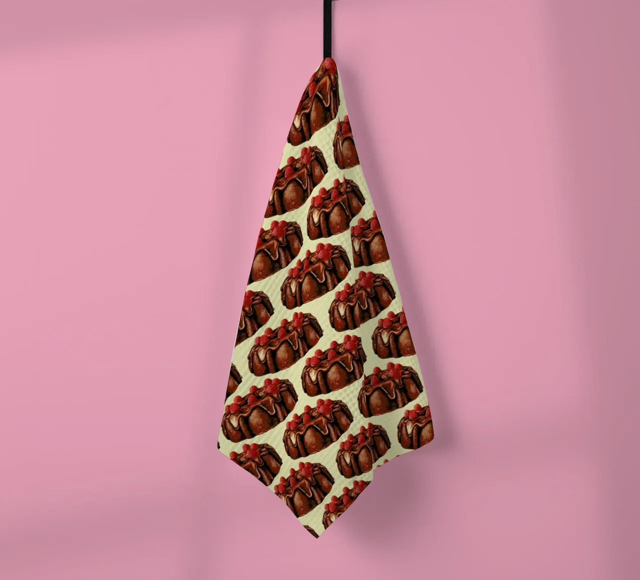 Chocolate Bundt Cake Pattern canovaccio da cucina da Kelly Gilleran