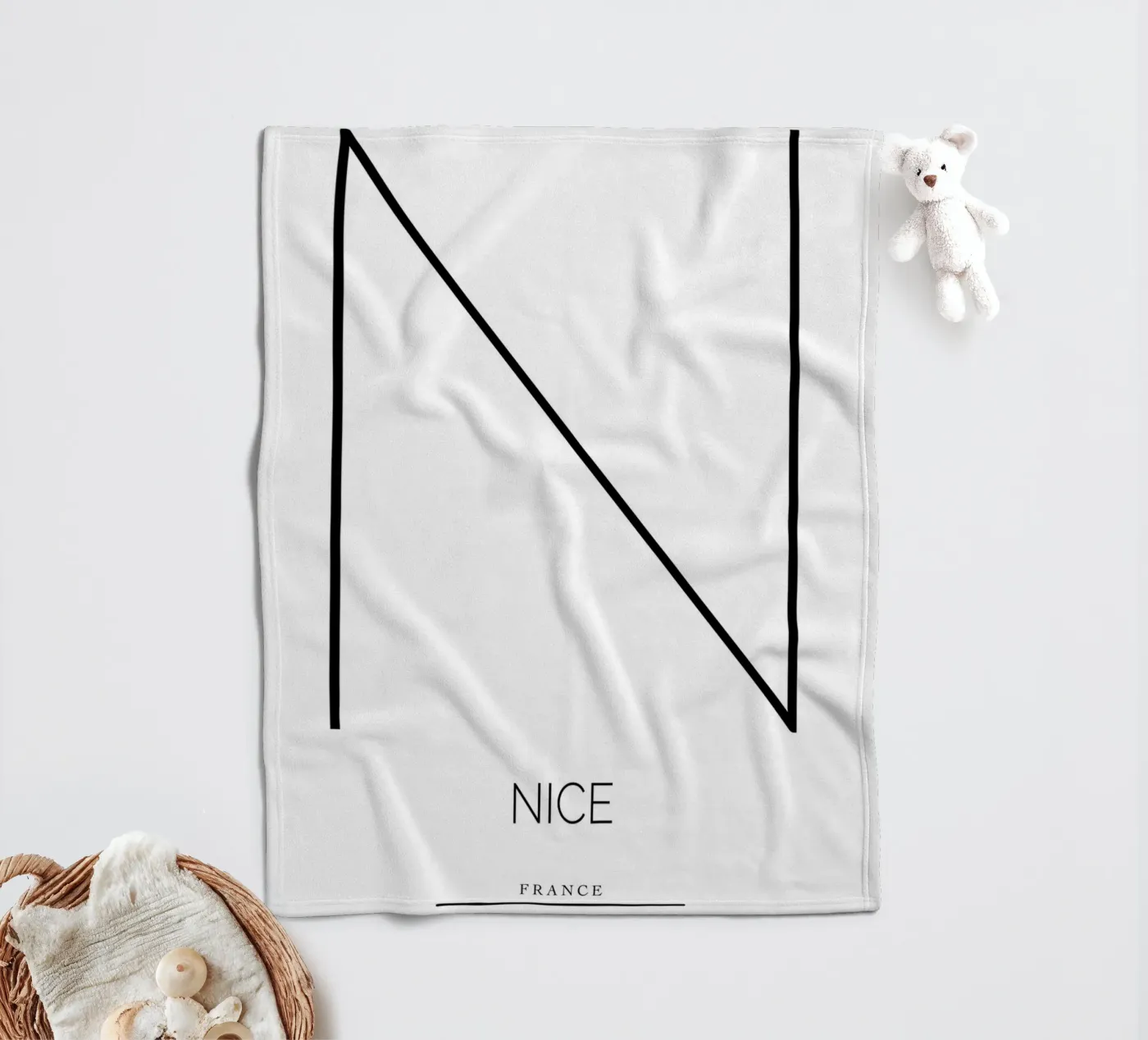 NICE - blanc Fleecedecke von CityLights