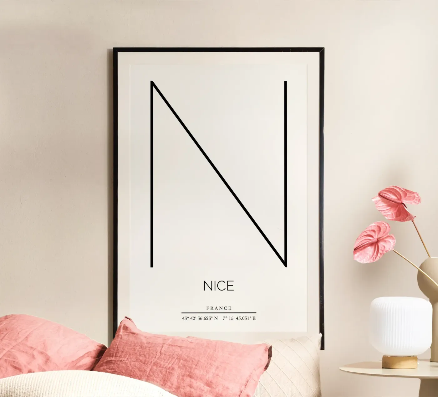 NICE - blanc poster by CityLights