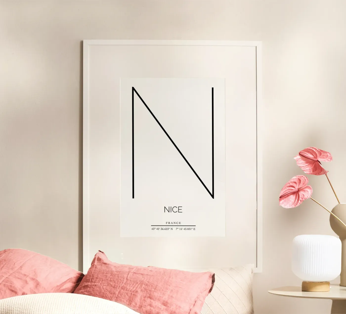 NICE - blanc poster by CityLights