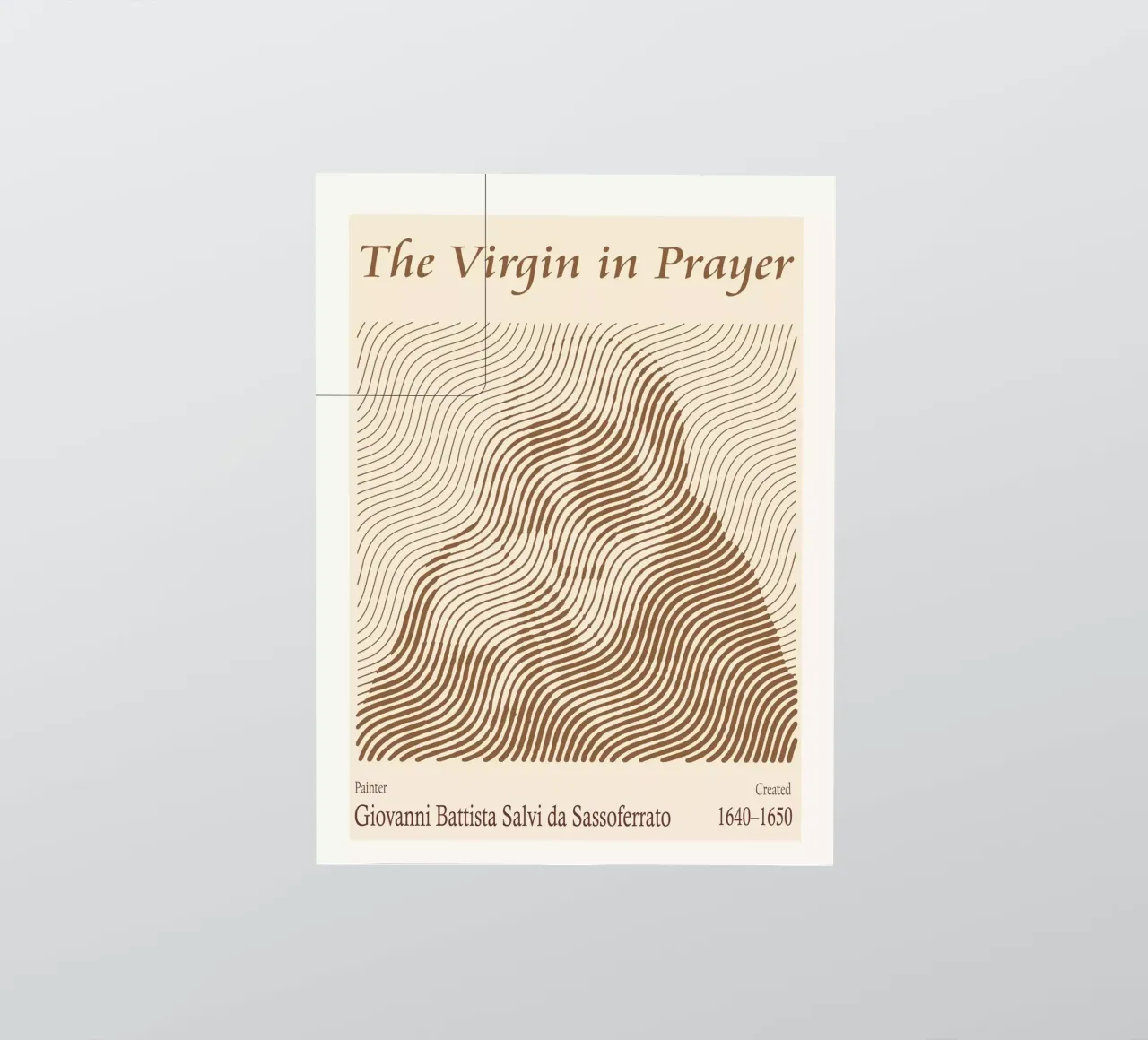 De Maagd in gebed - Johannes de Doper sticker van Doa Project