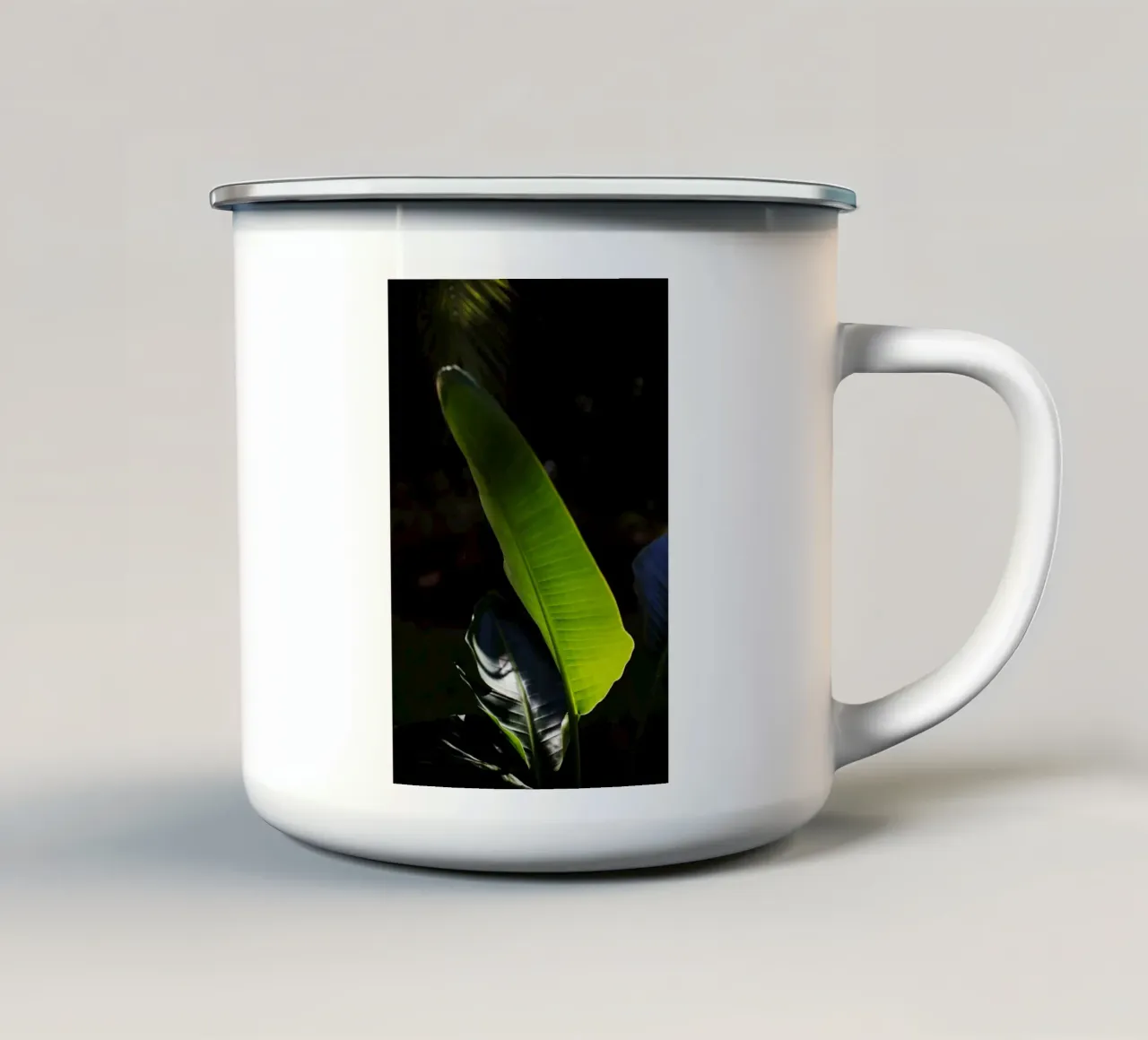 Dettaglio palme a Maiorca tazza in smalto da Simon Koy