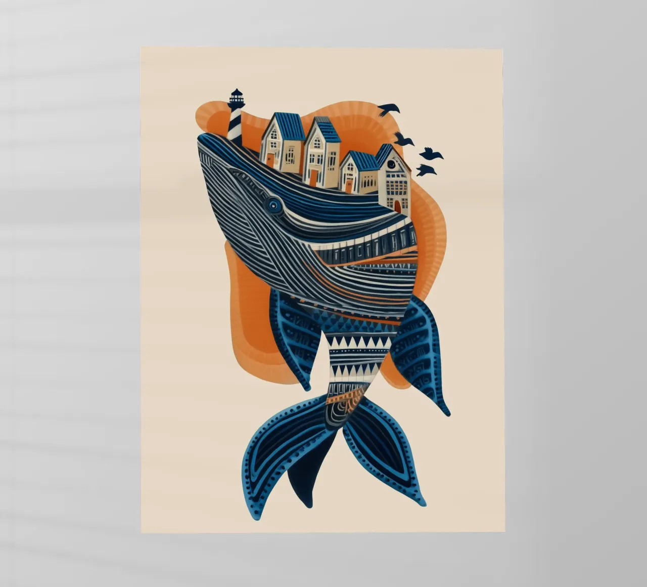 Whale Village backlit film by cityart