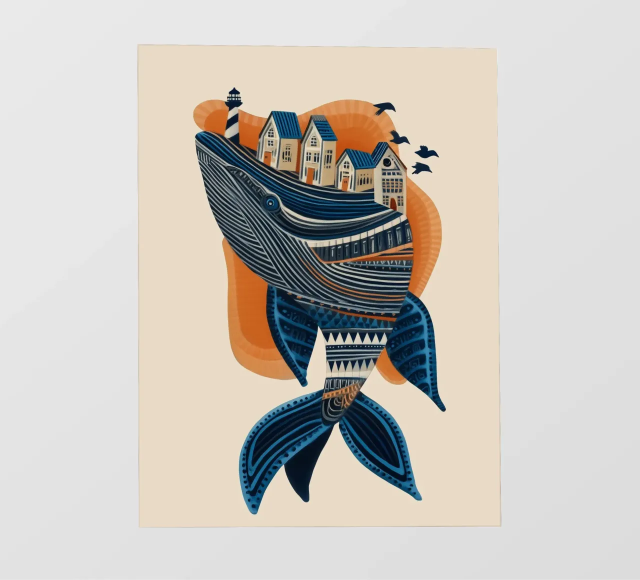 Whale Village backlit film by cityart