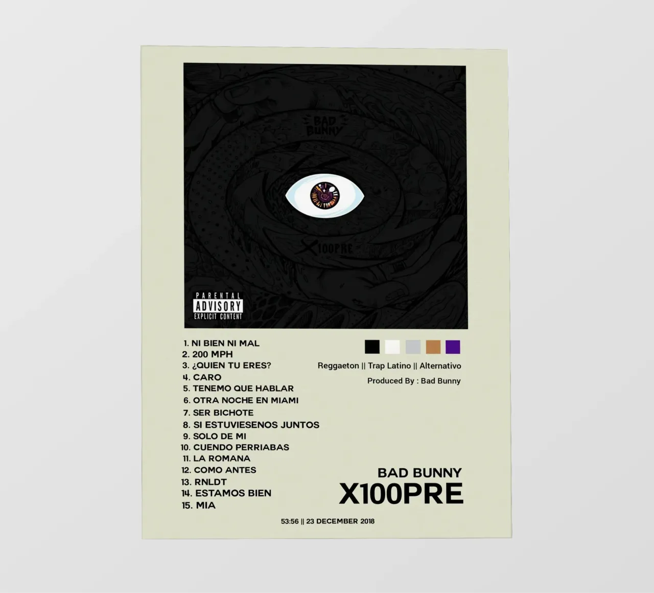 Bad Bunny X100PRE telo in pvc da Raptor 771