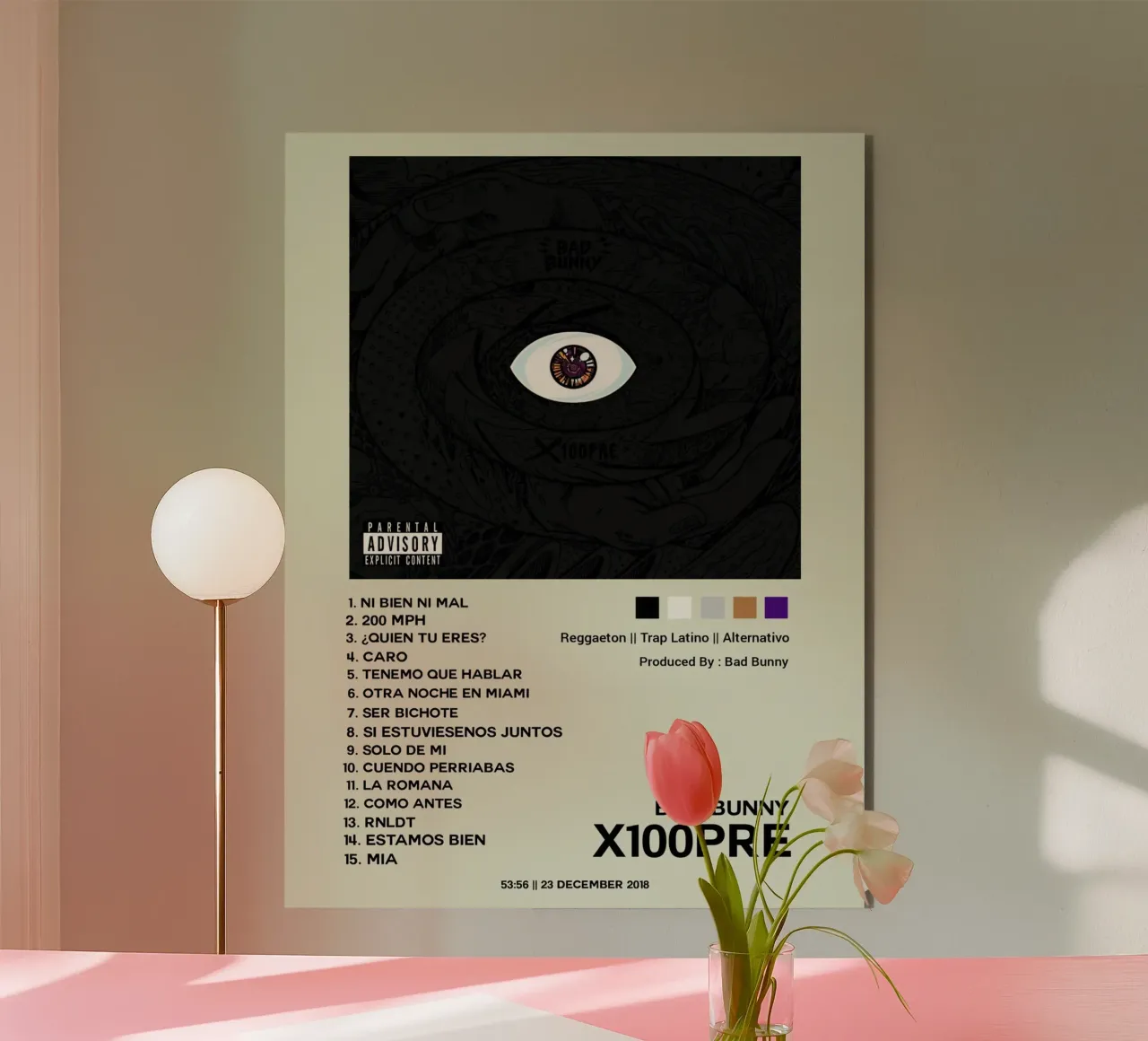 Bad Bunny X100PRE alluminio dibond da Raptor 771
