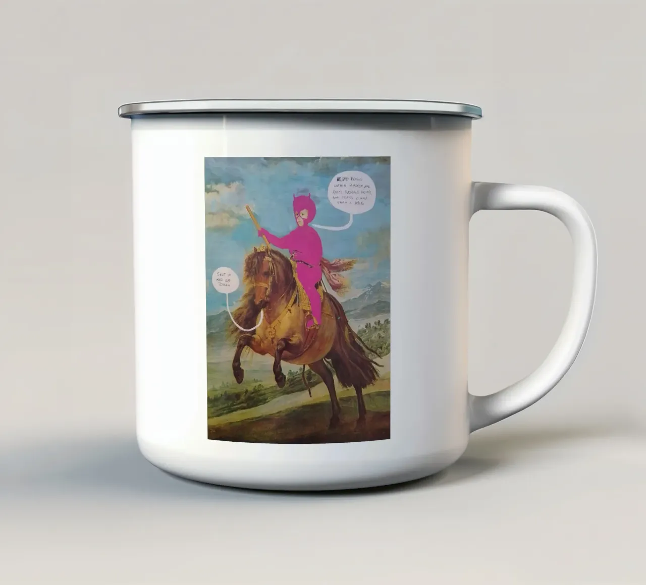 Toda la gloria, todo el dolor taza de esmalte de Trash is dada Official