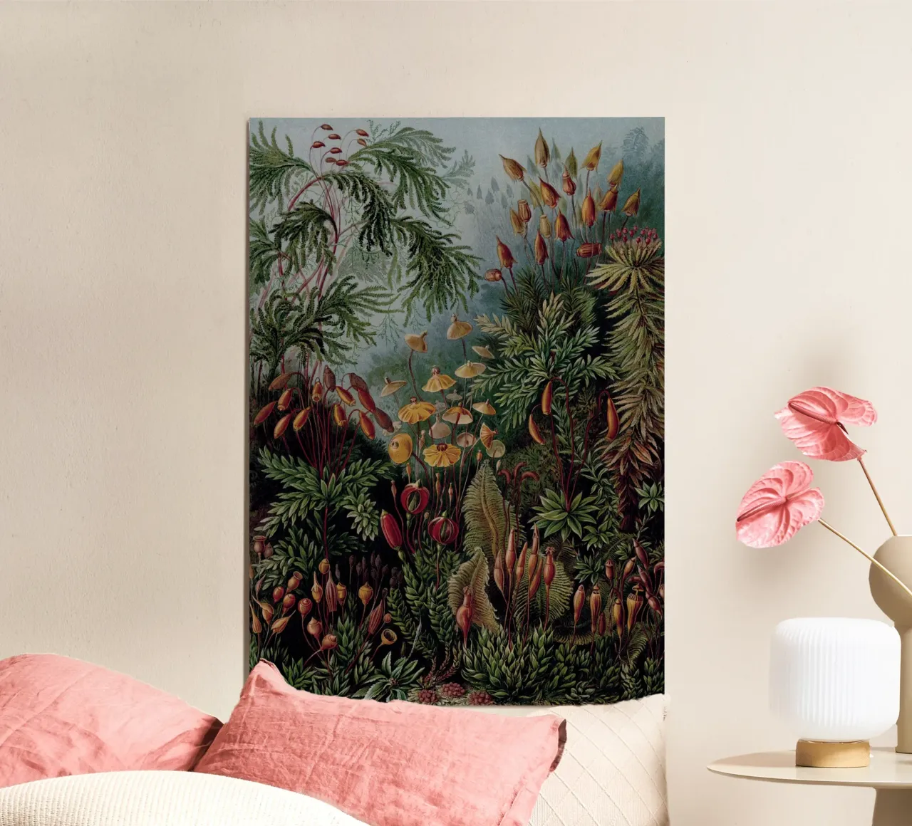 Vintage Haeckel 17 Tafel 72 Laubmoose poster con telaio in plastica da Vintage Print Collection