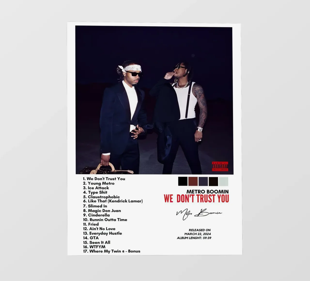 Metro Boomin We Don't Trust You pellicola backlit da Roronoa7