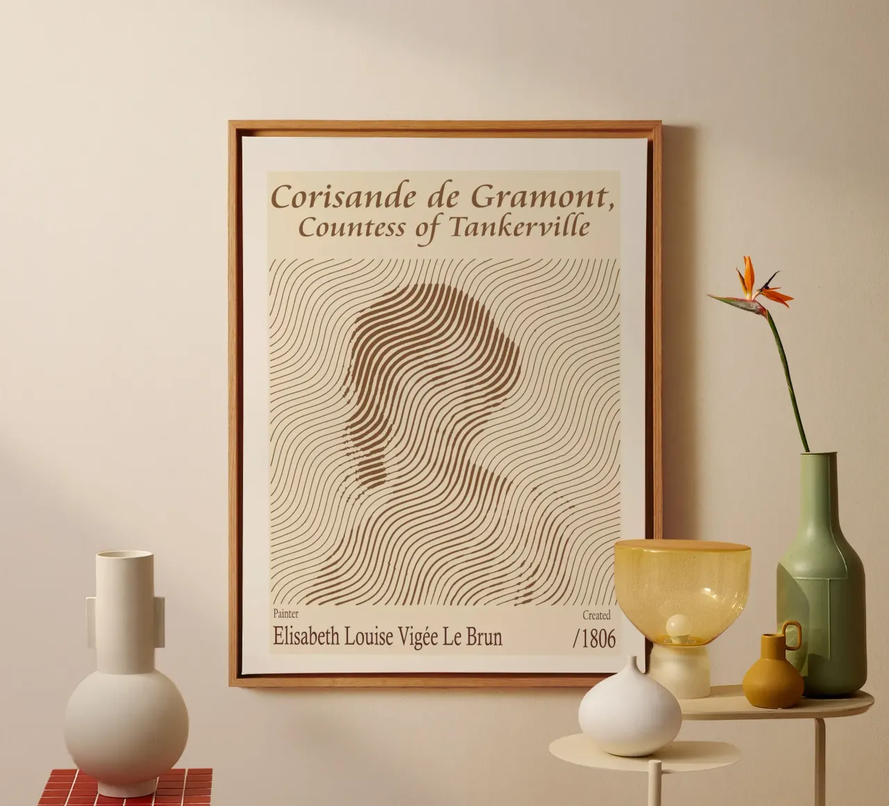 Corisande de Gramont, Countess of Tankerville canvas with Floater frame by Doa Project
