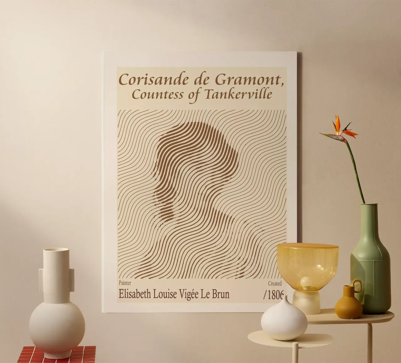 Corisande de Gramont, Countess of Tankerville canvas with Floater frame by Doa Project