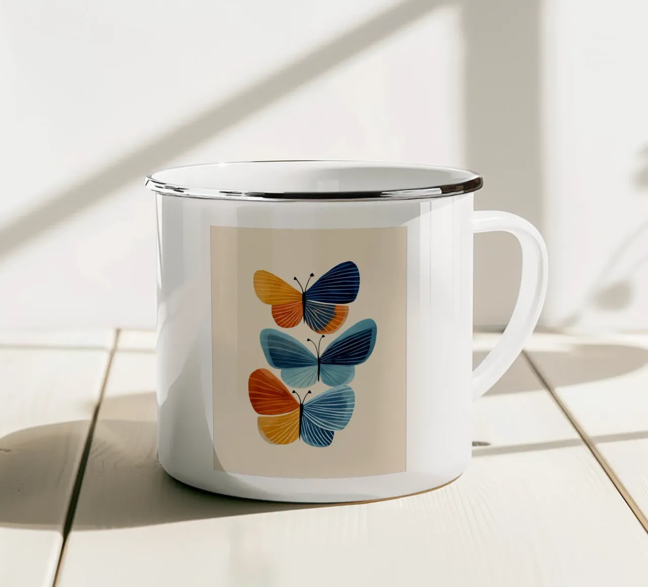 Dancing Butterflies tazza in smalto da cityart