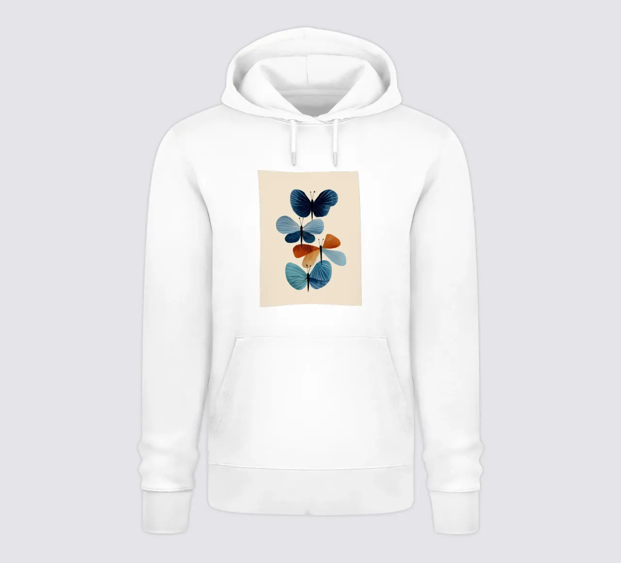 Butterflies in Bloom felpa con cappuccio da cityart