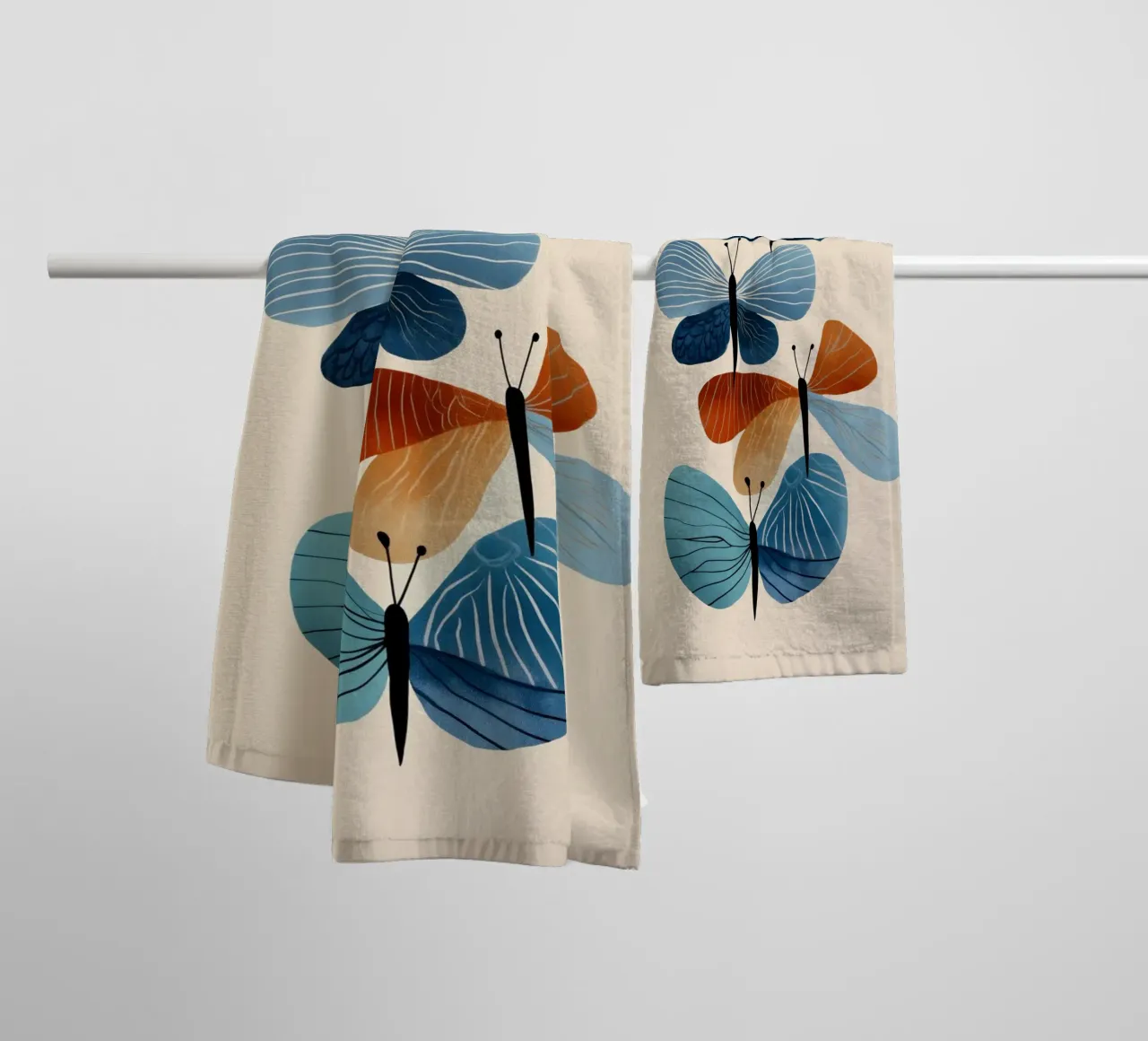 Butterflies in Bloom asciugamano da bagno da cityart