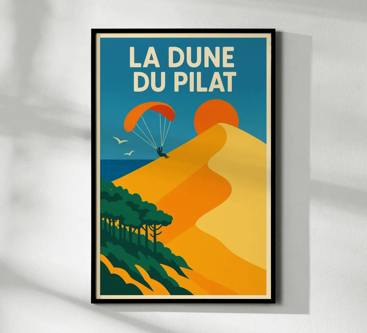 La Dune du Pilat - Poster retrò sulla natura e l'avventura poster da JETLAG | affiches voyage