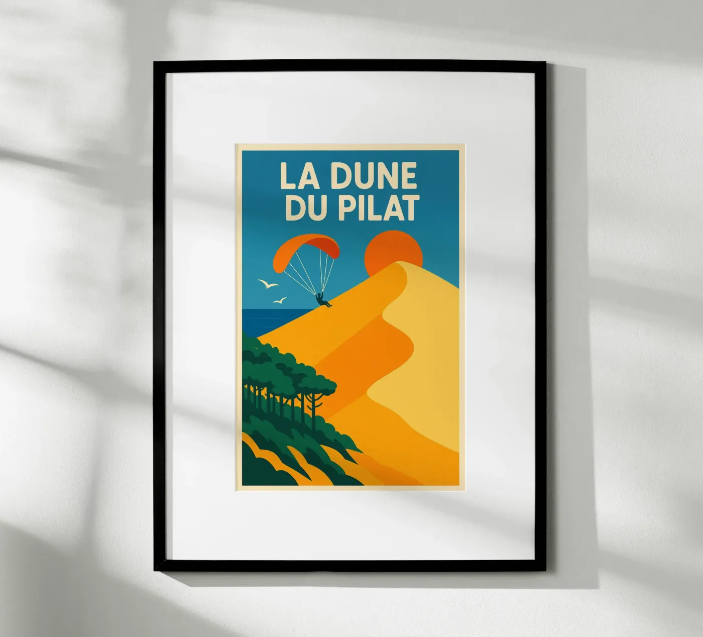 La Dune du Pilat - Retro nature and adventure poster poster de JETLAG | affiches voyage