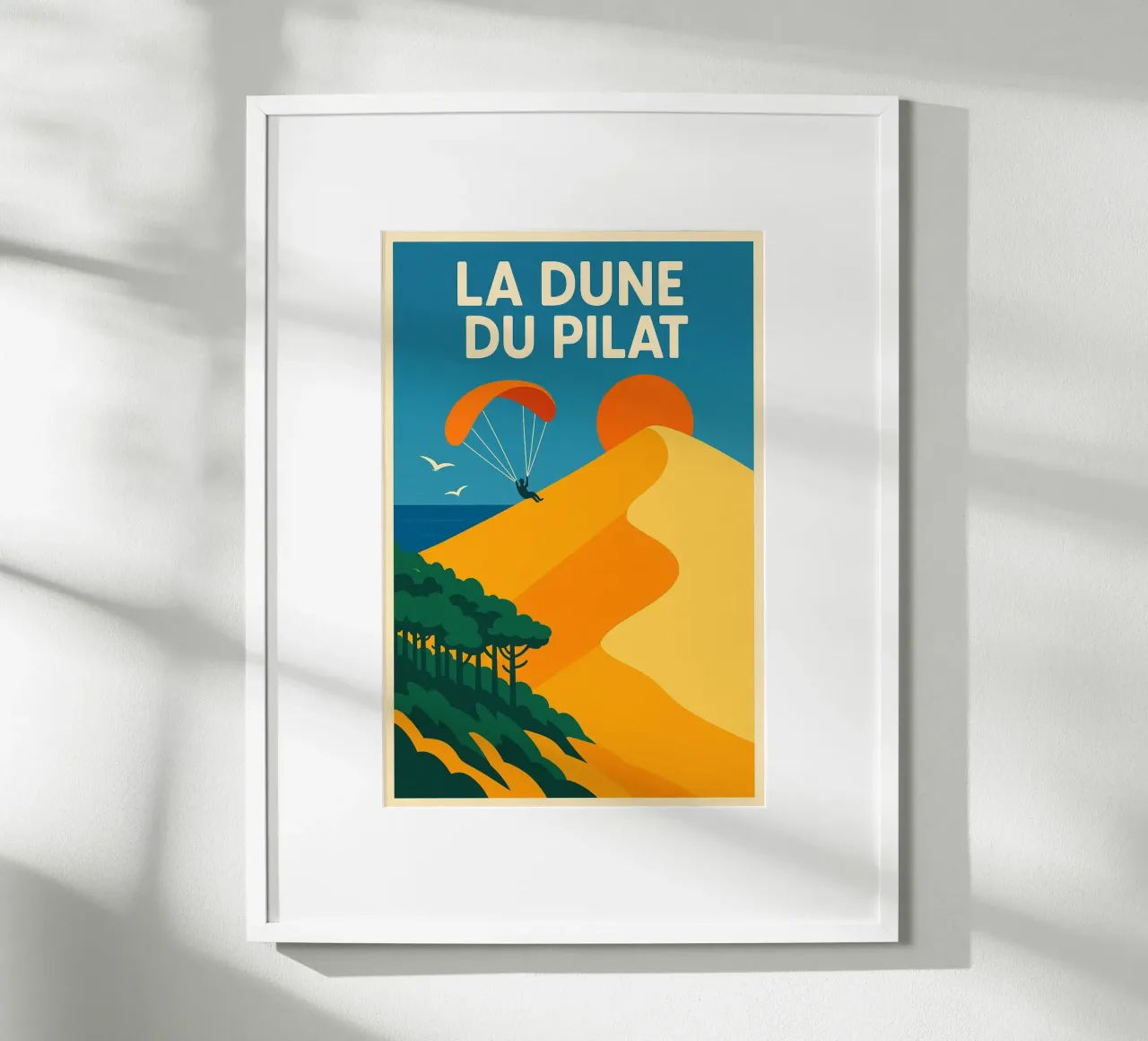 La Dune du Pilat - Poster retrò sulla natura e l'avventura poster da JETLAG | affiches voyage
