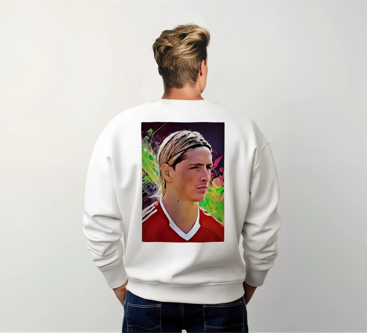 Fernando Torres Ritratto d'arte digitale felpa da ArdanART