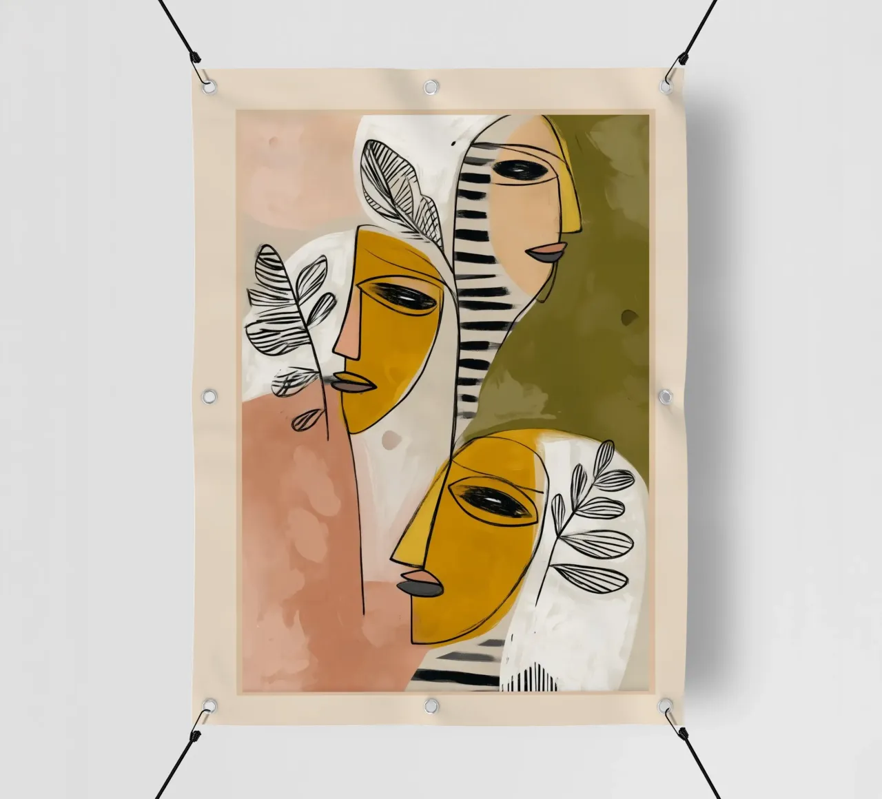 Faces of the Garden telo in pvc da cityart