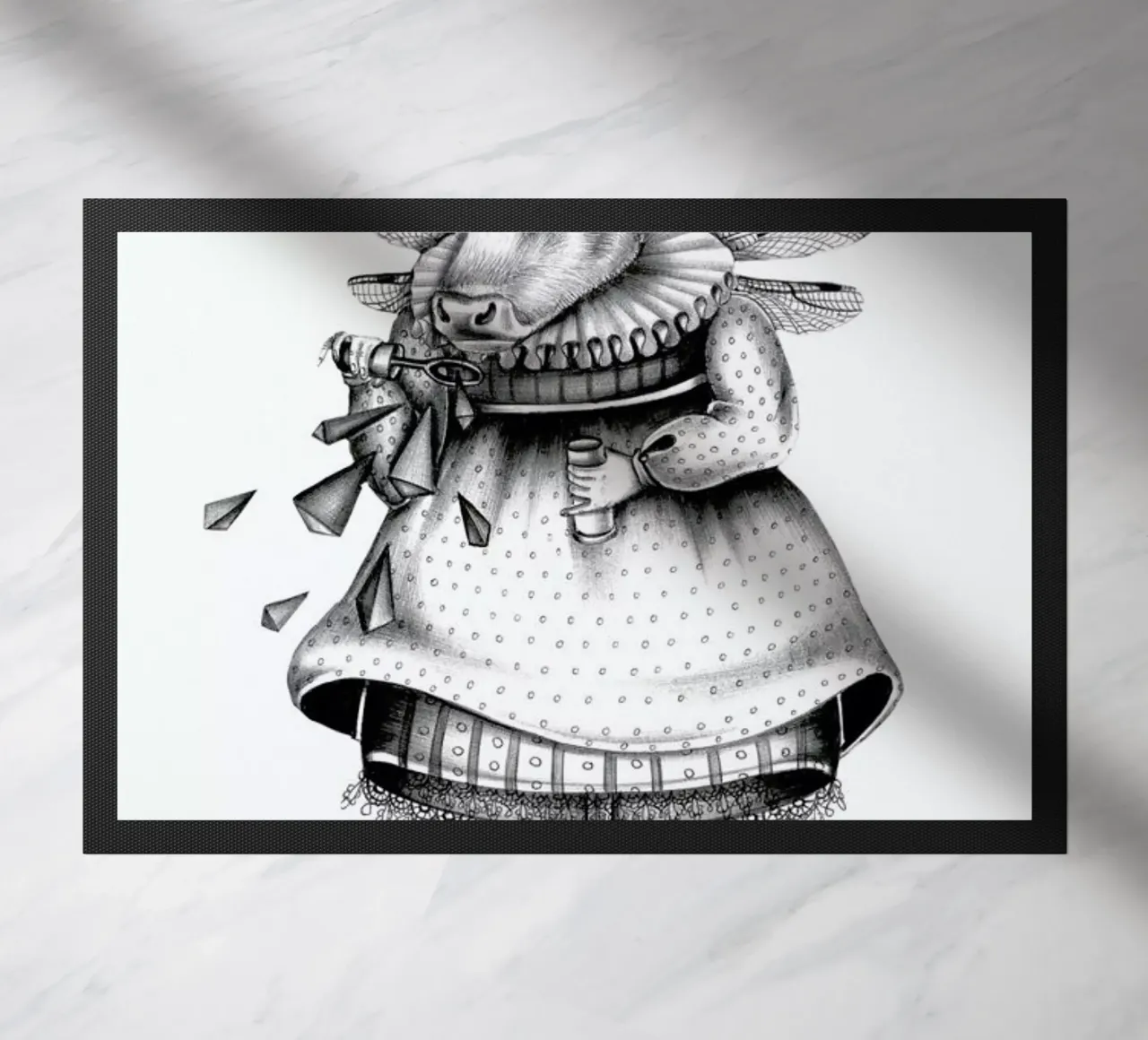 Cow doormat by Maria Vdovichenko