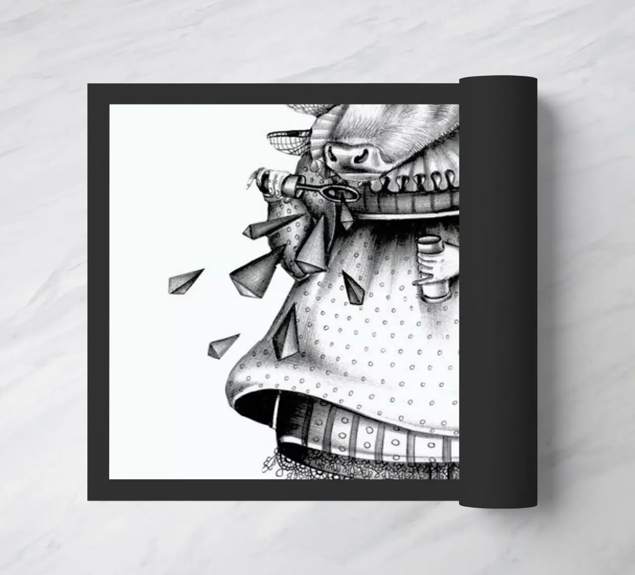 Cow doormat by Maria Vdovichenko