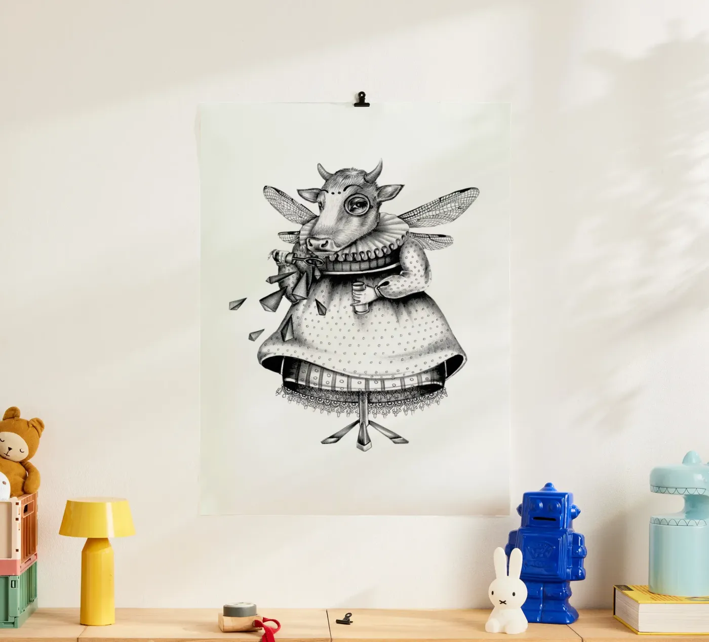 Cow Poster von Maria Vdovichenko