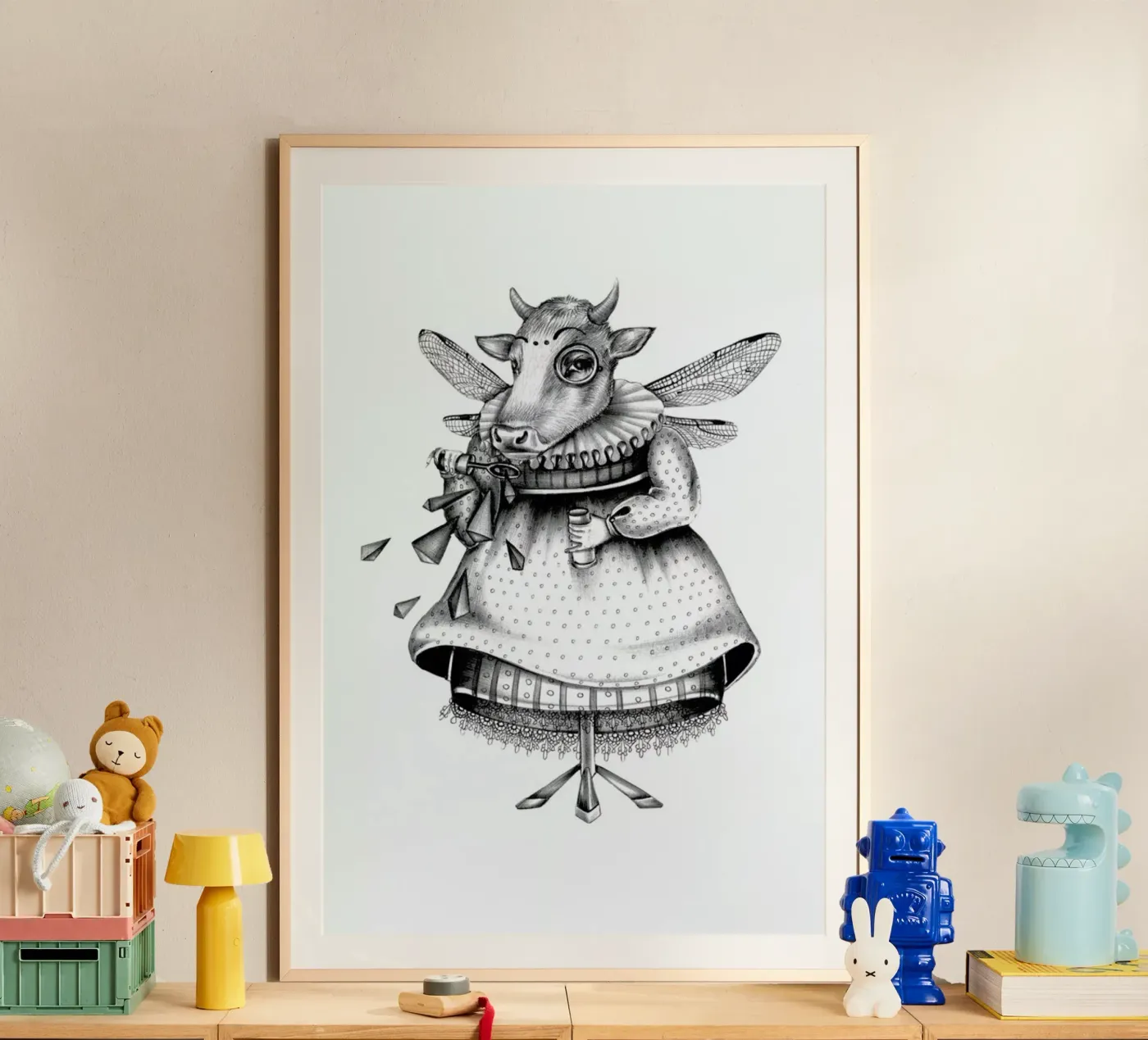 Cow Poster von Maria Vdovichenko