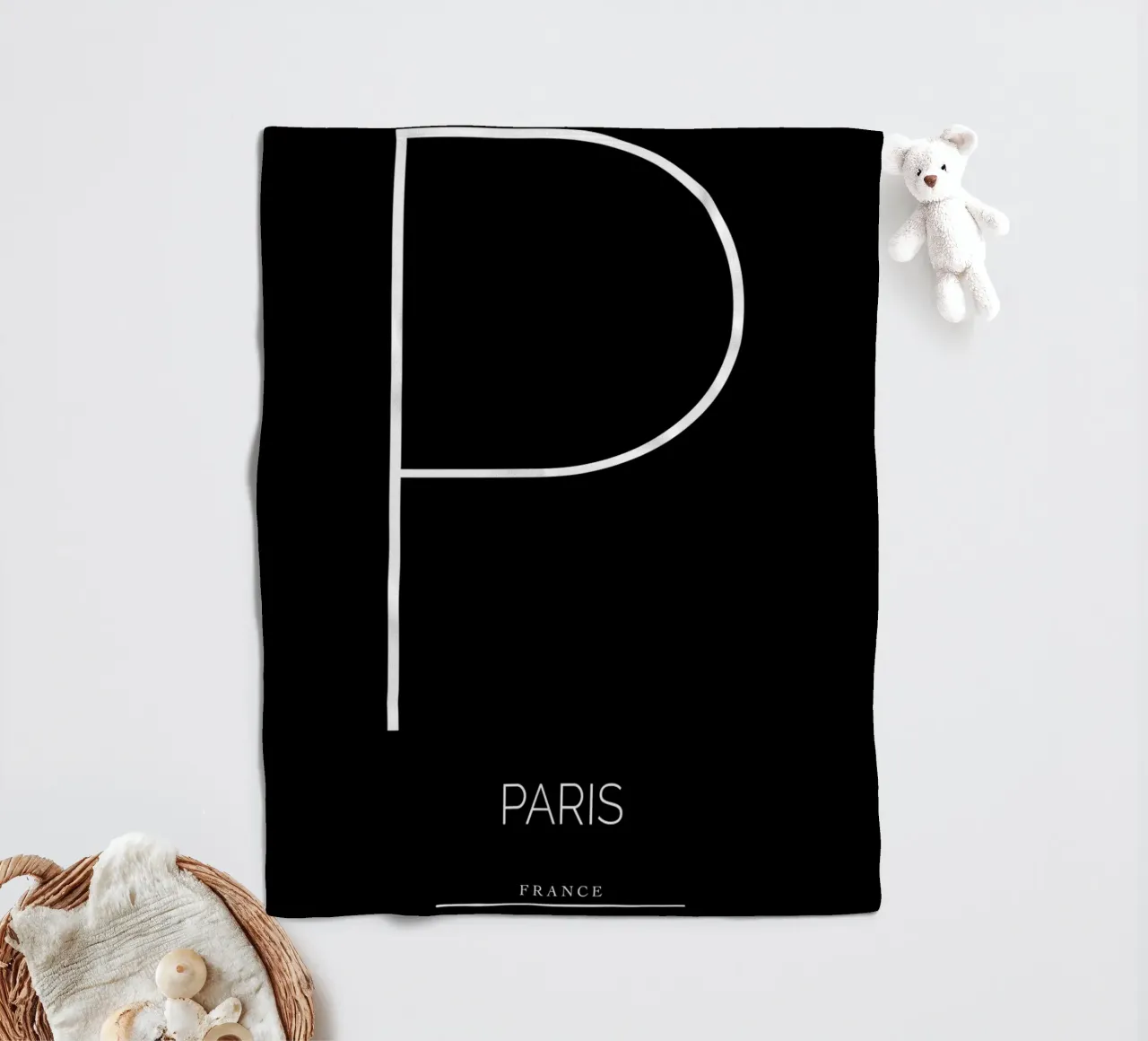 PARIS - noir coperta in pile da CityLights